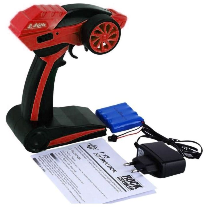 Rock Crawler 4WD RC Czerwony HB P1801 – 20 km/h, napęd 4x4, pilot 2.4 GHz | Ekstremalna jazda off-road (skala 1:18)