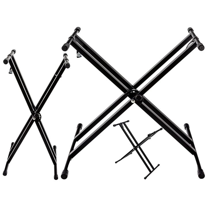 Statyw Stojak X do Keyboardów MK – Podwójny, regulowany typu X z Easy Lock | Pewna podstawa dla komfortowej gry