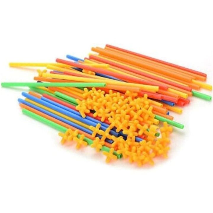 Słomki Konstrukcyjne 900 Elementów – Kolorowe patyczki i łączniki we wiaderku | Wyobraźnia w rękach małego budowniczego