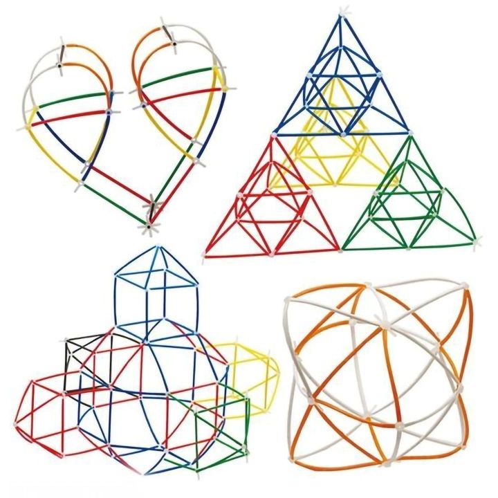 Słomki Konstrukcyjne 1000 Elementów – Patyczki z łącznikami i kółkami w skrzynce | Twórz bez ograniczeń z małym projektantem