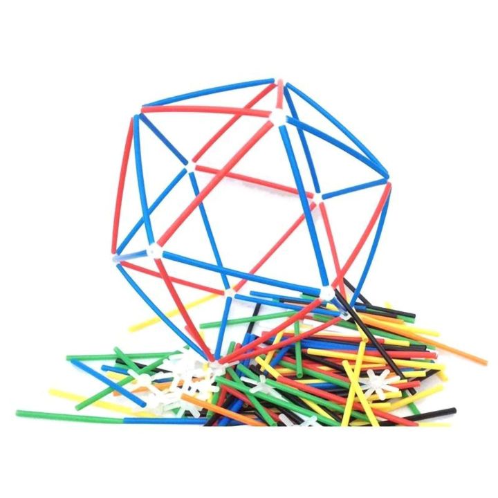 Słomki Konstrukcyjne 1000 Elementów – Patyczki z łącznikami i kółkami w skrzynce | Twórz bez ograniczeń z małym projektantem