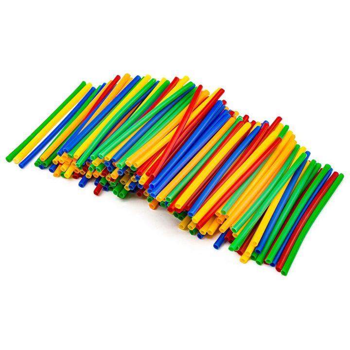 Słomki Konstrukcyjne 1200 Elementów – Patyczki z łącznikami i kółkami w skrzynce | Przestrzenne budowle dla małych twórców