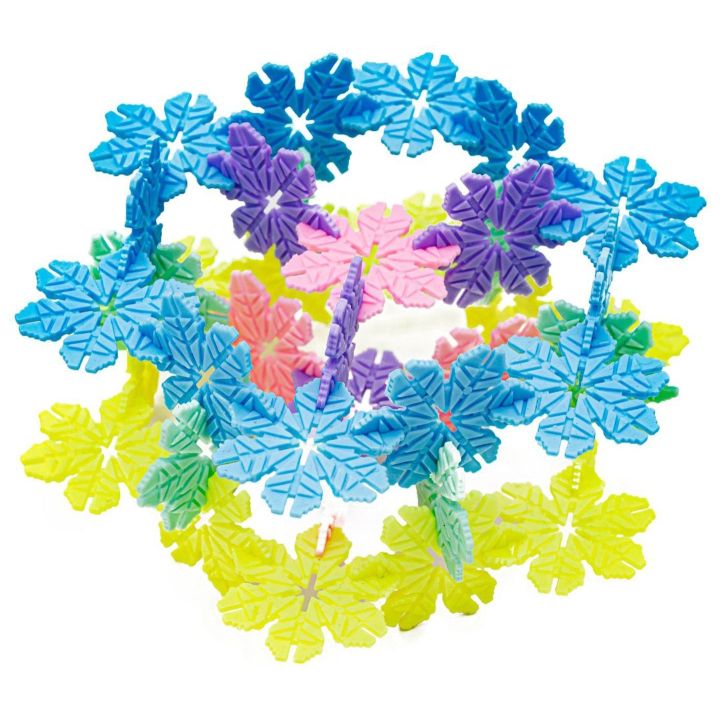 Klocki Konstrukcyjne Płatki Śniegu – 2500 spinek w kształcie płatków w skrzynce | Kreatywne budowanie bez ograniczeń