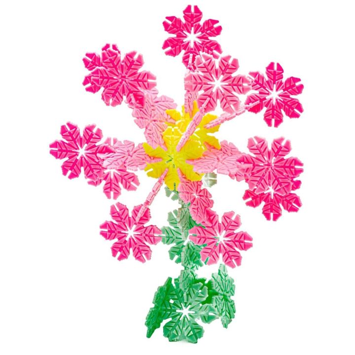 Klocki Konstrukcyjne Płatki Śniegu – 2500 spinek w kształcie płatków w skrzynce | Kreatywne budowanie bez ograniczeń