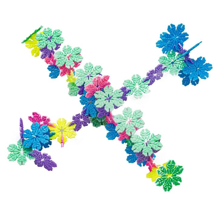 Klocki Konstrukcyjne Płatki Śniegu – 2500 spinek w kształcie płatków w skrzynce | Kreatywne budowanie bez ograniczeń