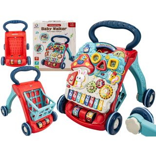 Wielofunkcyjny Jeździk-Pchacz Edukacyjny XXL – Panel z 12 zabawkami, dźwięki i światła | Centrum rozwoju dla malucha