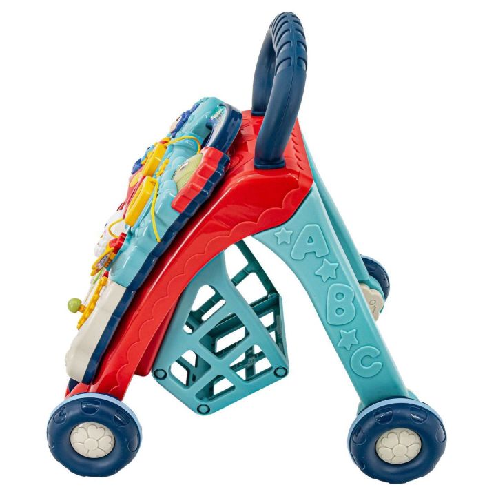 Wielofunkcyjny Jeździk-Pchacz Edukacyjny XXL – Panel z 12 zabawkami, dźwięki i światła | Centrum rozwoju dla malucha