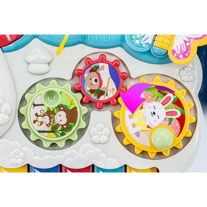 Wielofunkcyjny Jeździk-Pchacz Edukacyjny XXL – Panel z 12 zabawkami, dźwięki i światła | Centrum rozwoju dla malucha