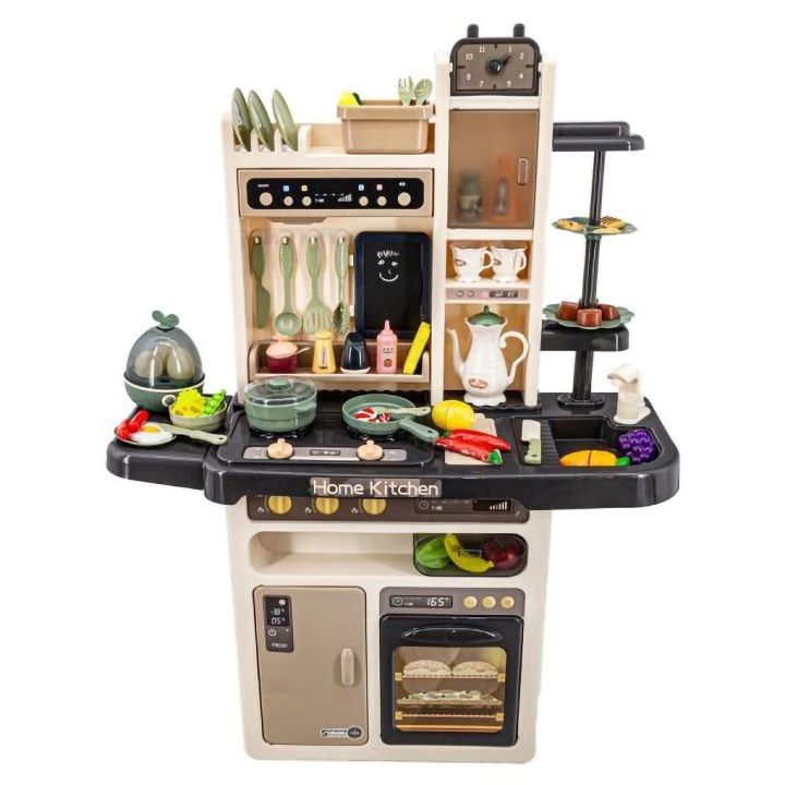 Multifunkcyjna Kuchnia Beżowa-Szara z Parą i Wodą – Piekarnik, lodówka i 65 akcesoriów | Gotowanie z realistyczną parą