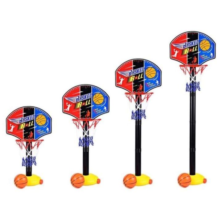 Kosz do Koszykówki dla Dzieci – Mobilny zestaw z piłką i pompką, 4 poziomy wysokości | Kompletny zestaw sportowy do domu