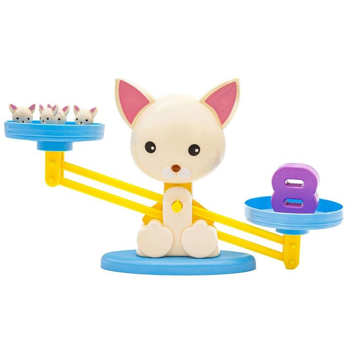 Waga Szalkowa Gra Edukacyjna z Pieskiem – Nauka liczenia ze szczeniaczkami i kartami zadań | Matematyczna zabawa w równowagę