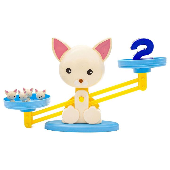Waga Szalkowa Gra Edukacyjna z Pieskiem – Nauka liczenia ze szczeniaczkami i kartami zadań | Matematyczna zabawa w równowagę