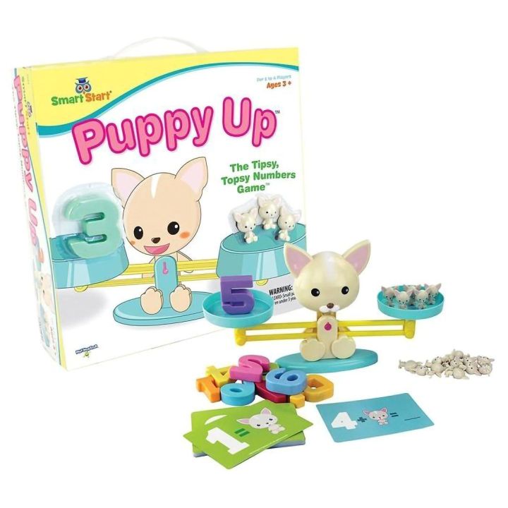 Waga Szalkowa Gra Edukacyjna z Pieskiem – Nauka liczenia ze szczeniaczkami i kartami zadań | Matematyczna zabawa w równowagę