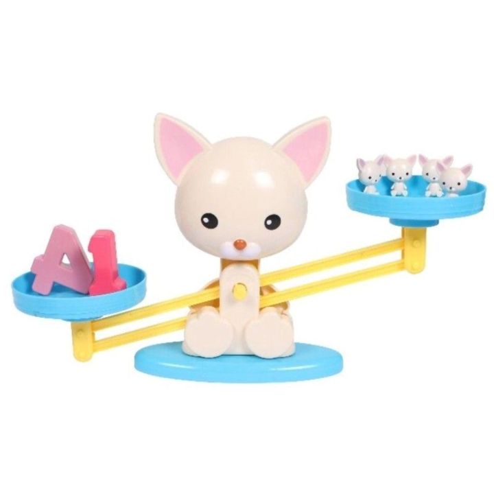 Waga Szalkowa Gra Edukacyjna z Pieskiem – Nauka liczenia ze szczeniaczkami i kartami zadań | Matematyczna zabawa w równowagę