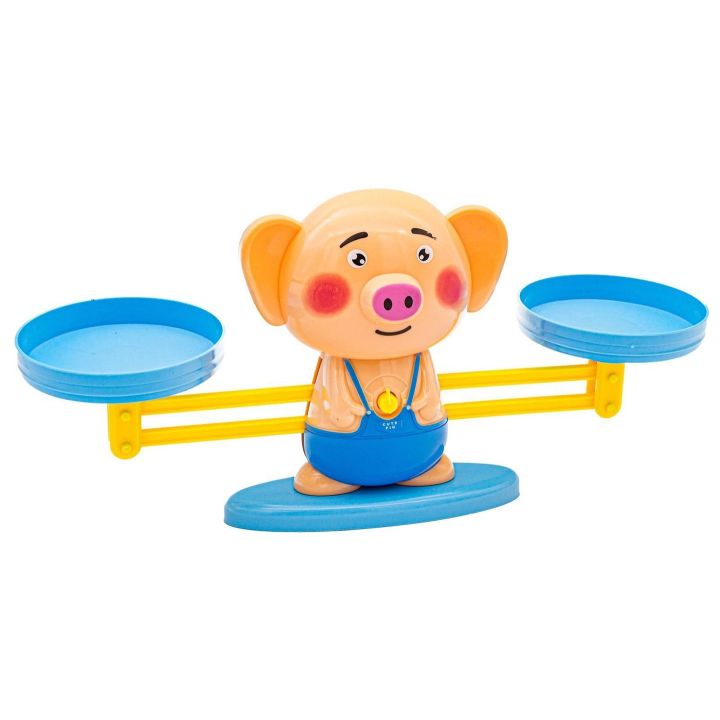 Waga Szalkowa Gra Edukacyjna ze Świnką – Nauka liczenia z prosiaczkami i kartami zadań | Nauka przez zabawę w równoważenie