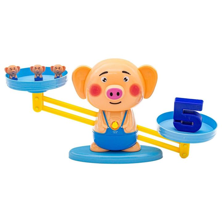 Waga Szalkowa Gra Edukacyjna ze Świnką – Nauka liczenia z prosiaczkami i kartami zadań | Nauka przez zabawę w równoważenie