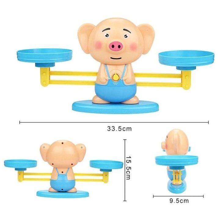 Waga Szalkowa Gra Edukacyjna ze Świnką – Nauka liczenia z prosiaczkami i kartami zadań | Nauka przez zabawę w równoważenie