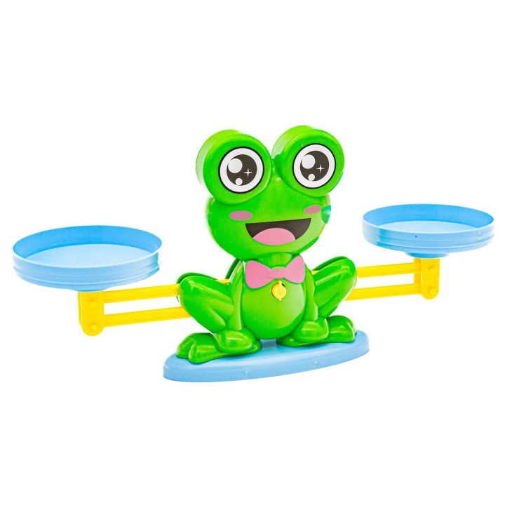 Waga Szalkowa Gra Edukacyjna z Żabką – Nauka liczenia z żabeczkami i kartami zadań | Dziecięce poznawanie równowagi przez zabawę