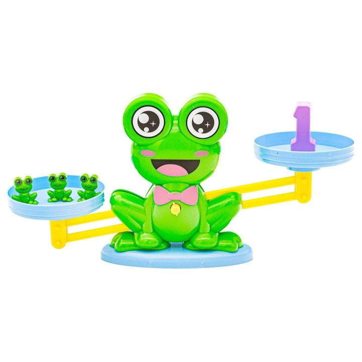 Waga Szalkowa Gra Edukacyjna z Żabką – Nauka liczenia z żabeczkami i kartami zadań | Dziecięce poznawanie równowagi przez zabawę