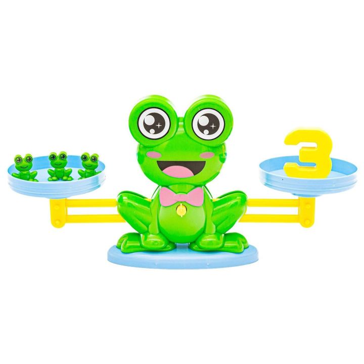 Waga Szalkowa Gra Edukacyjna z Żabką – Nauka liczenia z żabeczkami i kartami zadań | Dziecięce poznawanie równowagi przez zabawę