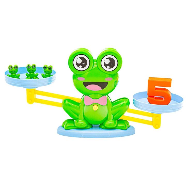 Waga Szalkowa Gra Edukacyjna z Żabką – Nauka liczenia z żabeczkami i kartami zadań | Dziecięce poznawanie równowagi przez zabawę