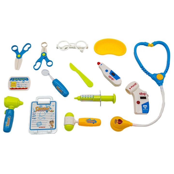 Czerwony Wózek Lekarski dla Dzieci z Akcesoriami – Stetoskop, termometr i monitor EKG | Interaktywna zabawa w szpital