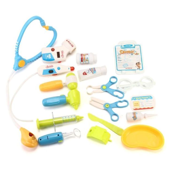 Czerwony Wózek Lekarski dla Dzieci z Akcesoriami – Stetoskop, termometr i monitor EKG | Interaktywna zabawa w szpital