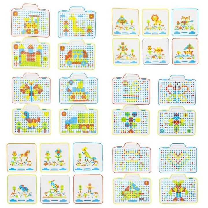 Mozaika Edukacyjna 3D z Wkrętarką – 237 elementów w walizce | Przestrzenne konstrukcje dla małych architektów