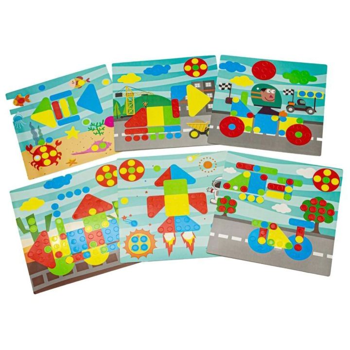 Mozaika 3D Edukacyjna 237 Elementów – Wkrętarka, skrzynka i szablony | Budowanie z inspiracją graficzną