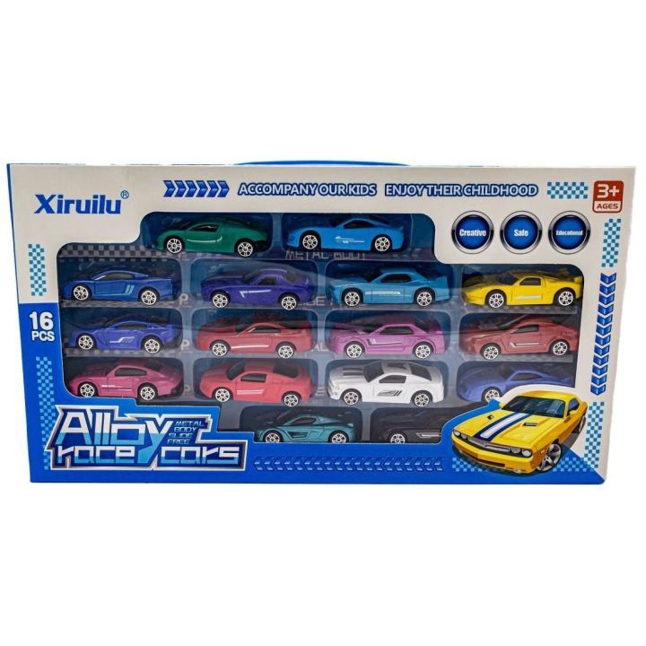 Metalowe Autka Resoraki Zestaw 16 Sztuk – Różne marki i kolory | Kolekcjonerska zabawa w wyścigi