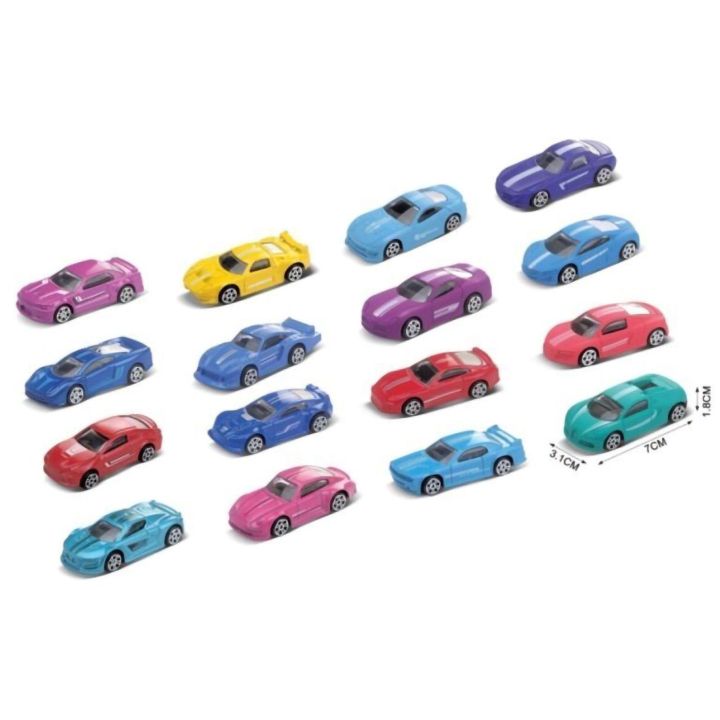 Metalowe Autka Resoraki Zestaw 16 Sztuk – Różne marki i kolory | Kolekcjonerska zabawa w wyścigi