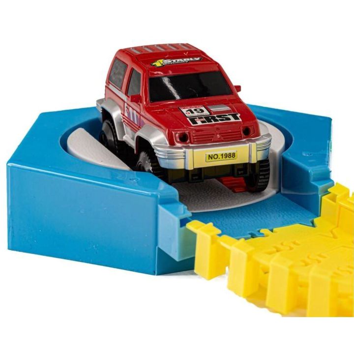 Flexible Track 144 Elementy – Giętki tor samochodowy z jaskinią | Nieograniczone konfiguracje wyścigowe