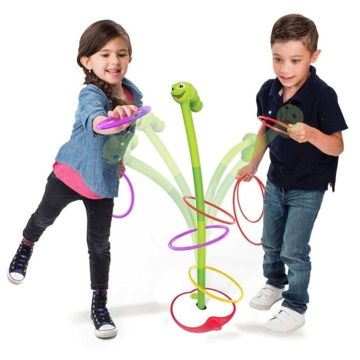 Tańczący Robak, Gra Zręcznościowa – Regulowana wysokość i kolorowe obręcze | Aktywna zabawa na celność