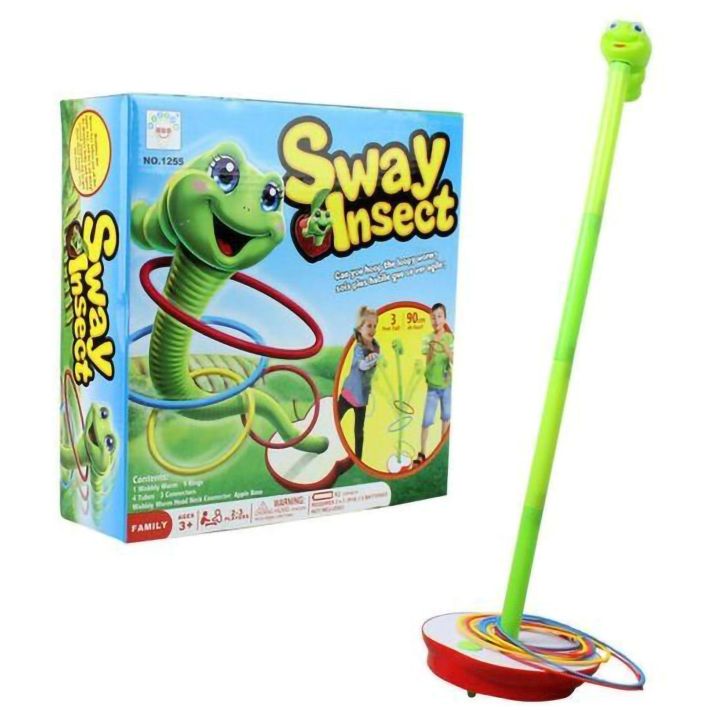 Tańczący Robak, Gra Zręcznościowa – Regulowana wysokość i kolorowe obręcze | Aktywna zabawa na celność