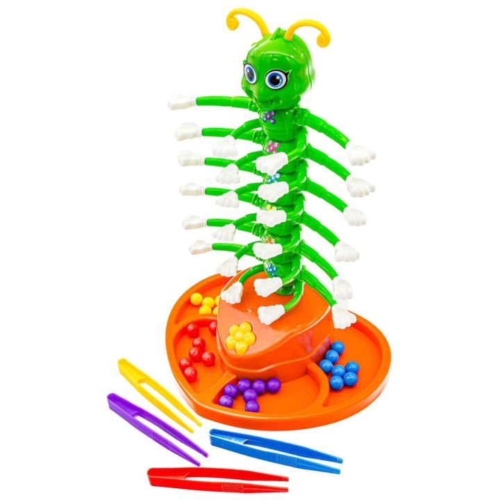 Tańcząca Gąsienica Gra Zręcznościowa – Pęsety, kuleczki i muzyka | Dynamiczna zabawa dla dzieci na precyzję