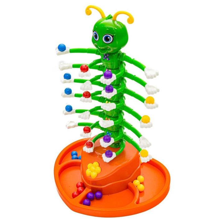 Tańcząca Gąsienica Gra Zręcznościowa – Pęsety, kuleczki i muzyka | Dynamiczna zabawa dla dzieci na precyzję