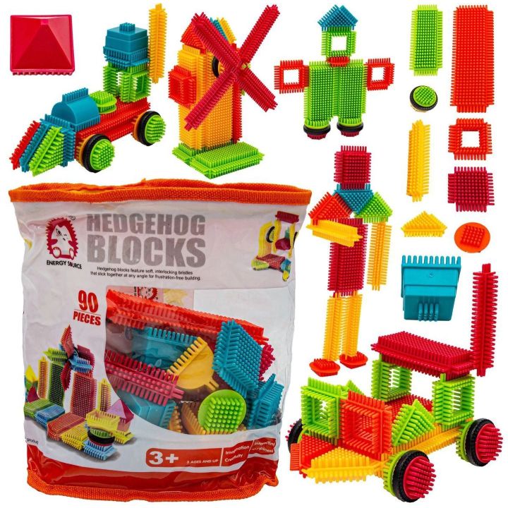 Klocki Jeżyki 90 Elementów – Kompaktowy Zestaw Konstrukcyjny ze szczelnym zamknięciem | Kreatywność bez granic