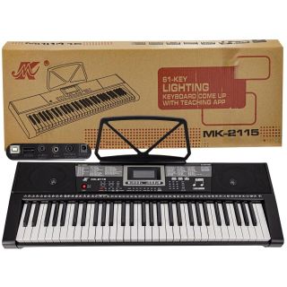 Zaawansowany Keyboard Interaktywny MK-2115 – 61 klawiszy, 500 rytmów, 600 barw i aplikacja | Nowoczesna nauka przez zabawę