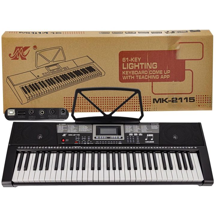 Zaawansowany Keyboard Interaktywny MK-2115 – 61 klawiszy, 500 rytmów, 600 barw i aplikacja | Nowoczesna nauka przez zabawę