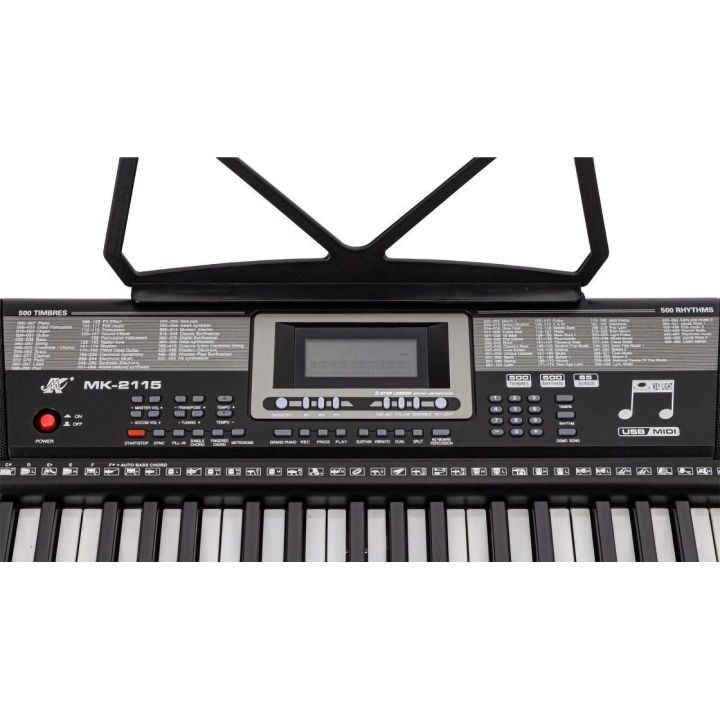 Zaawansowany Keyboard Interaktywny MK-2115 – 61 klawiszy, 500 rytmów, 600 barw i aplikacja | Nowoczesna nauka przez zabawę