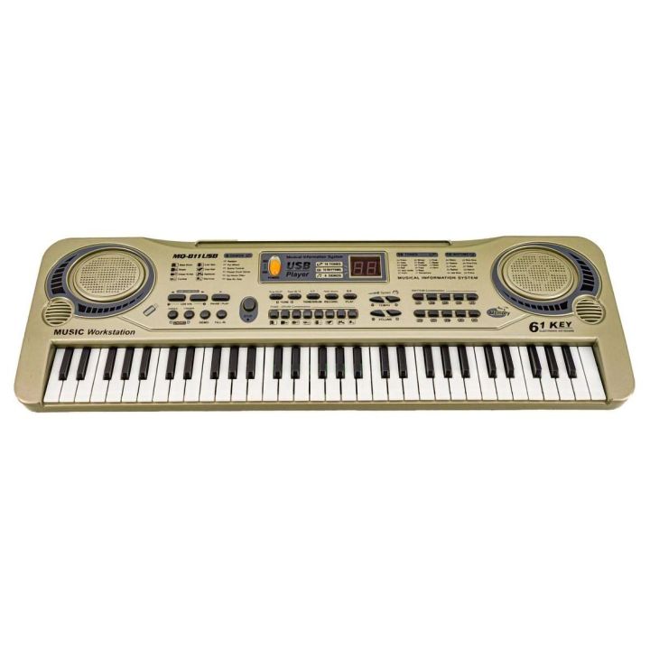 Prosty Keyboard dla Dzieci MQ-811 – 61 klawiszy, 10 rytmów, 16 barw z mikrofonem i USB | Music Workstation dla młodych artystów