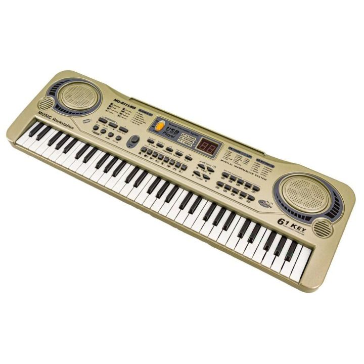 Prosty Keyboard dla Dzieci MQ-811 – 61 klawiszy, 10 rytmów, 16 barw z mikrofonem i USB | Music Workstation dla młodych artystów