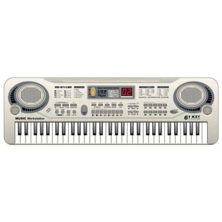 Prosty Keyboard dla Dzieci MQ-811 – 61 klawiszy, 10 rytmów, 16 barw z mikrofonem i USB | Music Workstation dla młodych artystów