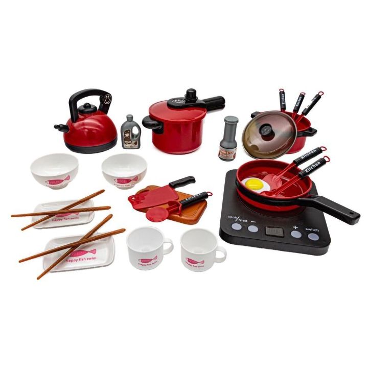 Zestaw Kuchenny do Gotowania – Płyta grzewcza z regulacją, czajnik i akcesoria | Kompletne wyposażenie małego szefa kuchni