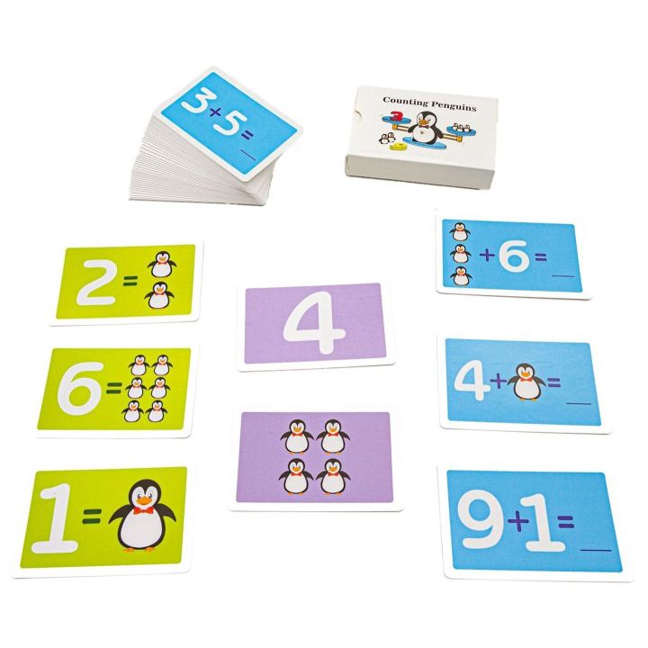 Waga Szalkowa Gra Edukacyjna z Pingwinkiem – Nauka liczenia z pingwiniątkami i kartami zadań | Równowaga liczb, gra z edukacją