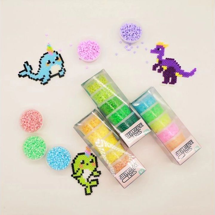 3000 Sztuk Pastelowe, Koraliki do Prasowanek – 6 kolorów do twórczych projektów | Organizacja i inspiracja w jednym