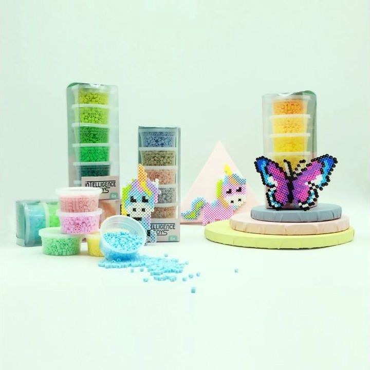 3000 Sztuk Żywe Fluorescencyjne, Koraliki do Prasowanek – 6 mocnych kolorów świecących po ciemku | Neonowa zabawa pełna energii