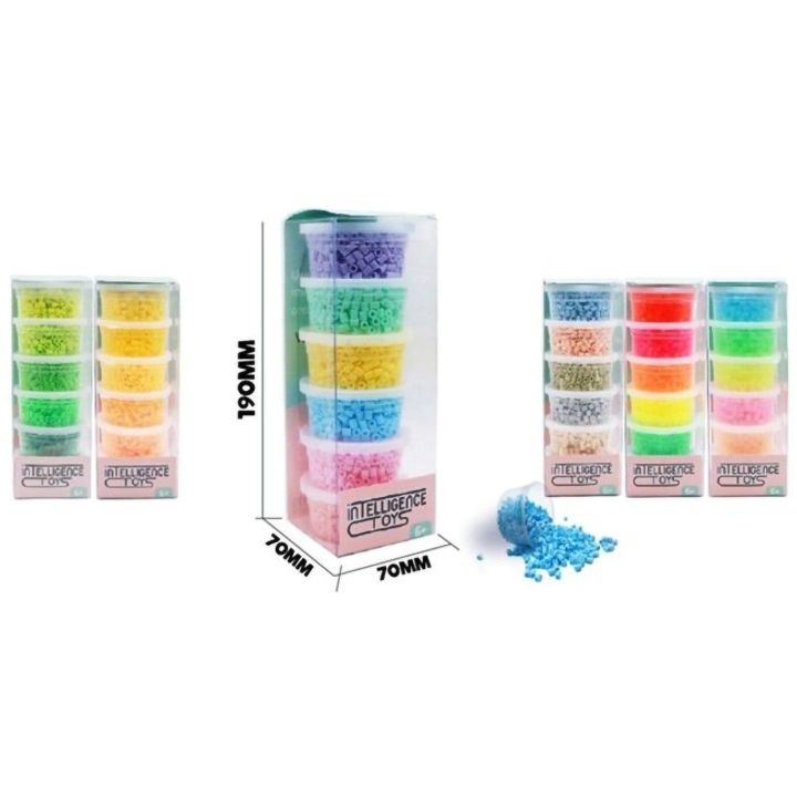 3000 Sztuk Żywe Fluorescencyjne, Koraliki do Prasowanek – 6 mocnych kolorów świecących po ciemku | Neonowa zabawa pełna energii