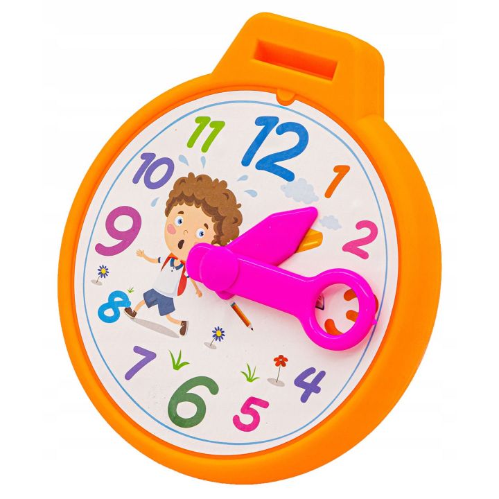 Zegar do Nauki Godzin Gra Edukacyjny  – Tarcza ze wskazówkami i 30 kart zadań | Gra Dopasowywania Godzin i Czynności