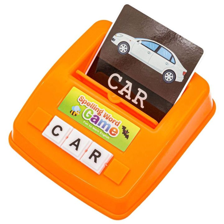 Dopasuj Literki Gra Edukacyjna – 120 kart obrazkowych + literki i podstawka |  Nauki języka angielskiego dla dzieci